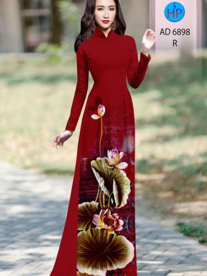 Vải áo dài hoa sen mới ra AD 6898 39 vai ao dai hoa sen mau moi 40217