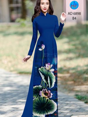 Vải áo dài hoa sen mới ra AD 6898 38 vai ao dai hoa sen nam nay 202152