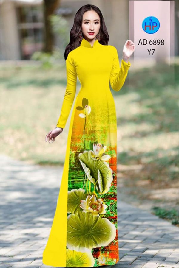 vai ao dai hoa sen thanh lich 1102203