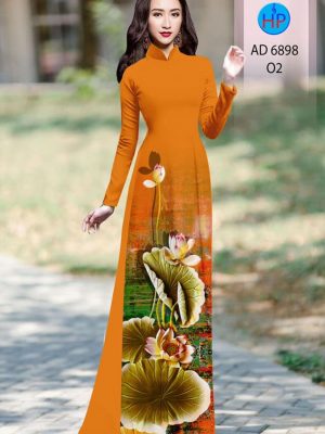 Vải áo dài hoa sen mới ra AD 6898 35 vai ao dai hoa sen ua thich 200240