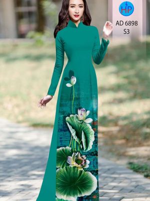 Vải áo dài hoa sen mới ra AD 6898 29 vai ao dai hoa sen vua ra 1102285
