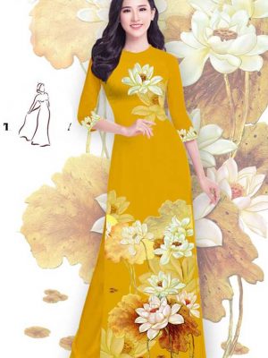 vai ao dai hoa sen 1