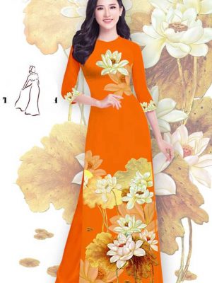 vai ao dai hoa sen 13
