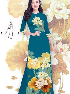 vai ao dai hoa sen 14