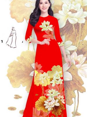 vai ao dai hoa sen 16