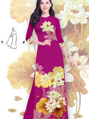 vai ao dai hoa sen 17
