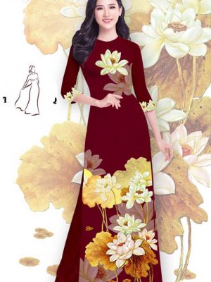 vai ao dai hoa sen 2