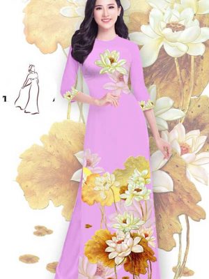 vai ao dai hoa sen 23