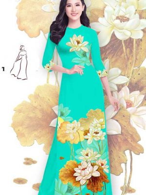 vai ao dai hoa sen 4