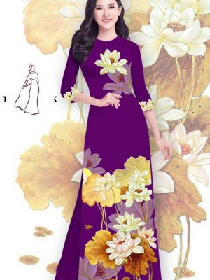 vai ao dai hoa sen 6