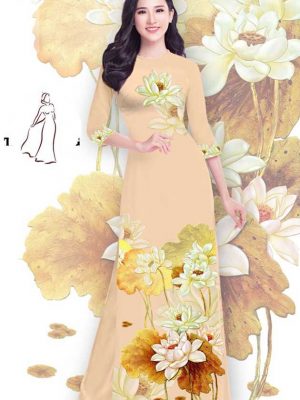 vai ao dai hoa sen 7