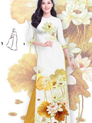 vai ao dai hoa sen 8