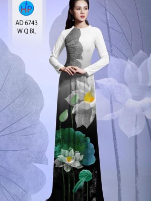 Vải áo dài hoa sen thiết kế 2020 AD 6743 33 vai ao dai hoa sen duoc chon nhieu 1649227