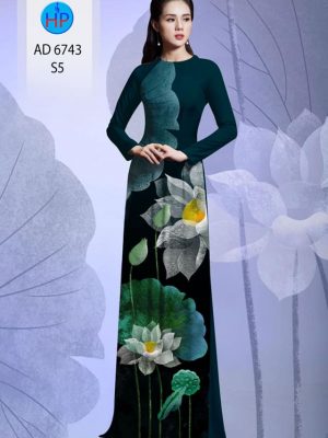 Vải áo dài hoa sen thiết kế 2020 AD 6743 31 vai ao dai hoa sen duoc chon nhieu 249130