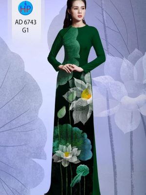 Vải áo dài hoa sen thiết kế 2020 AD 6743 32 vai ao dai hoa sen duoc chon nhieu 249286