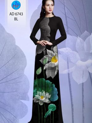 Vải áo dài hoa sen thiết kế 2020 AD 6743 37 vai ao dai hoa sen duoc chon nhieu 24931
