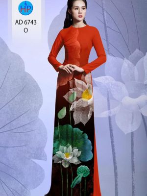 Vải áo dài hoa sen thiết kế 2020 AD 6743 21 vai ao dai hoa sen duoc tim nhieu 1649104