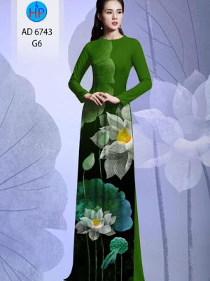 vai ao dai hoa sen long lanh 92620