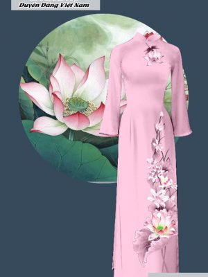 vai ao dai hoa sen thuot tha 502187