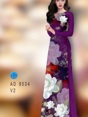 vai ao dai hoa sen trang duoc chon nhieu 1575194