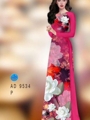 vai ao dai hoa sen trang phong cach 1575164