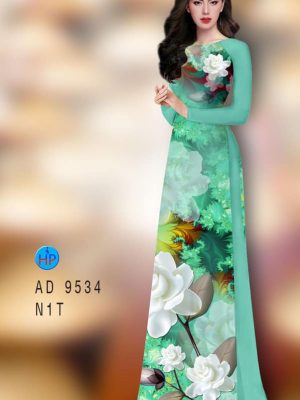 vai ao dai hoa sen trang vua ra 175288