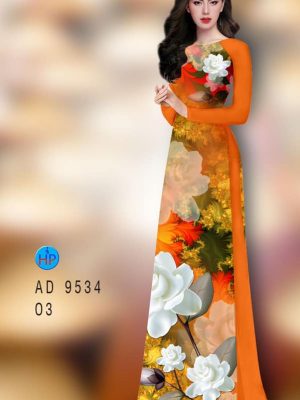 vai ao dai hoa sen trang vua ra 197535