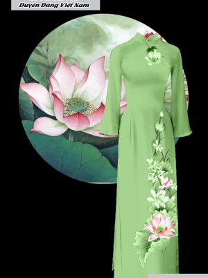 vai ao dai hoa sen vua ra 702117
