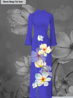 Vải áo dài hoa sứ thiết kế 2020 AD C2904 47 vai ao dai hoa su cuc dep 862138