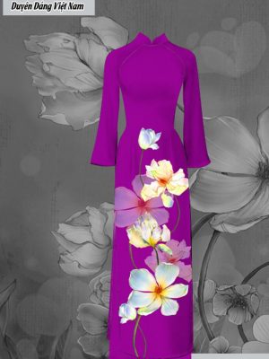 Vải áo dài hoa sứ thiết kế 2020 AD C2904 33 vai ao dai hoa su cuc dep 962252