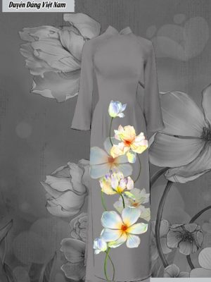 Vải áo dài hoa sứ thiết kế 2020 AD C2904 43 vai ao dai hoa su cuc hot 1462221