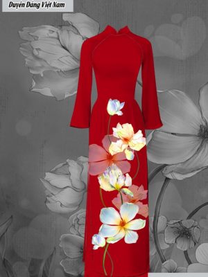 Vải áo dài hoa sứ thiết kế 2020 AD C2904 36 vai ao dai hoa su dam tham 186211