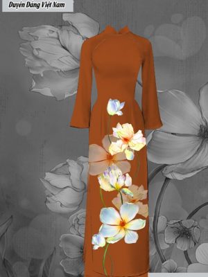 Vải áo dài hoa sứ thiết kế 2020 AD C2904 42 vai ao dai hoa su dang hot 762199