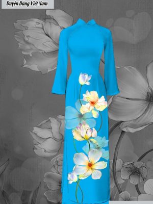 Vải áo dài hoa sứ thiết kế 2020 AD C2904 31 vai ao dai hoa su duoc tim nhieu 146291