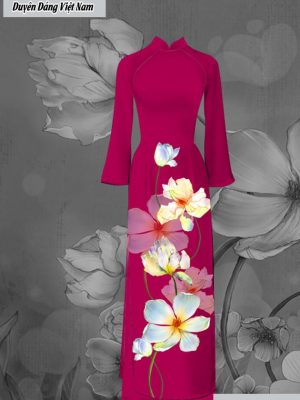 Vải áo dài hoa sứ thiết kế 2020 AD C2904 30 vai ao dai hoa su thanh lich 16259