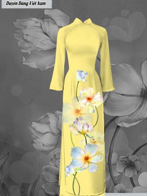 Vải áo dài hoa sứ thiết kế 2020 AD C2904 45 vai ao dai hoa su thuot tha 2062278