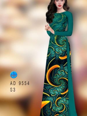 Vải áo dài hoa văn 3D mới ra AD 9554 39 vai ao dai hoa van 3d chat luong 16189