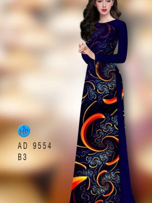 Vải áo dài hoa văn 3D mới ra AD 9554 33 vai ao dai hoa van 3d cuc hot 618259