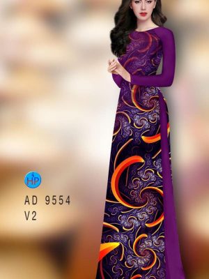 Vải áo dài hoa văn 3D mới ra AD 9554 30 vai ao dai hoa van 3d da dang 1118286