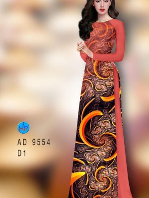 Vải áo dài hoa văn 3D mới ra AD 9554 24 vai ao dai hoa van 3d da dang 81812