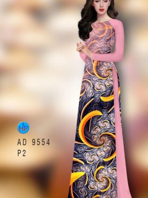 Vải áo dài hoa văn 3D mới ra AD 9554 26 vai ao dai hoa van 3d dam tham 1218279