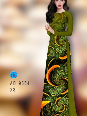 Vải áo dài hoa văn 3D mới ra AD 9554 34 vai ao dai hoa van 3d phong cach 131880