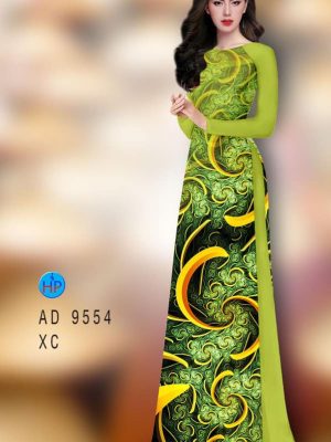 Vải áo dài hoa văn 3D mới ra AD 9554 38 vai ao dai hoa van 3d phong cach 618113