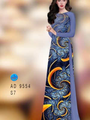 Vải áo dài hoa văn 3D mới ra AD 9554 25 vai ao dai hoa van 3d thanh lich 618234