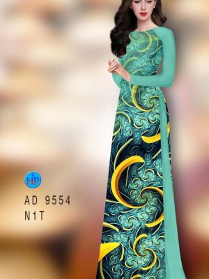 Vải áo dài hoa văn 3D mới ra AD 9554 28 vai ao dai hoa van 3d vua ra 2018148