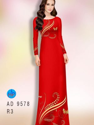 vai ao dai hoa van bong lua cuc dep 163996