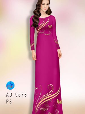 vai ao dai hoa van bong lua gia tot 63941
