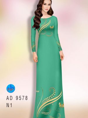 vai ao dai hoa van bong lua thanh lich 639198