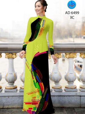Vải áo dài hoa văn 3D thiết kế 2020 AD 6499 29 vai ao dai hoa van cuc hot 728142