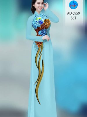 Vải áo dài hoa văn kiểu mới AD 6959 24 vai ao dai hoa van da dang 1130216